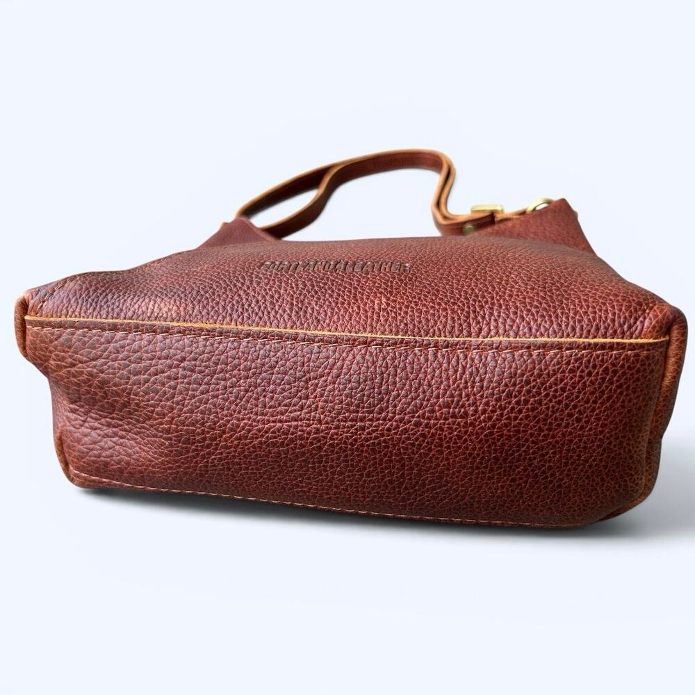 Portland Leather Goods Small Naomi Nutmeg Pebbled Leather Shoulder Crossbody Bag - Picture 4 of 11